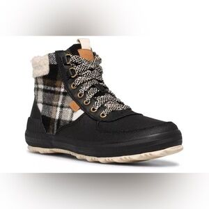 New Keds Scout Boot III Black Plaid Rain Boot Size 5